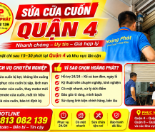 Sửa cửa cuốn Quận 4 – Có mặt nhanh 24/24, xử lý tận nơi | Hoàng Phát
